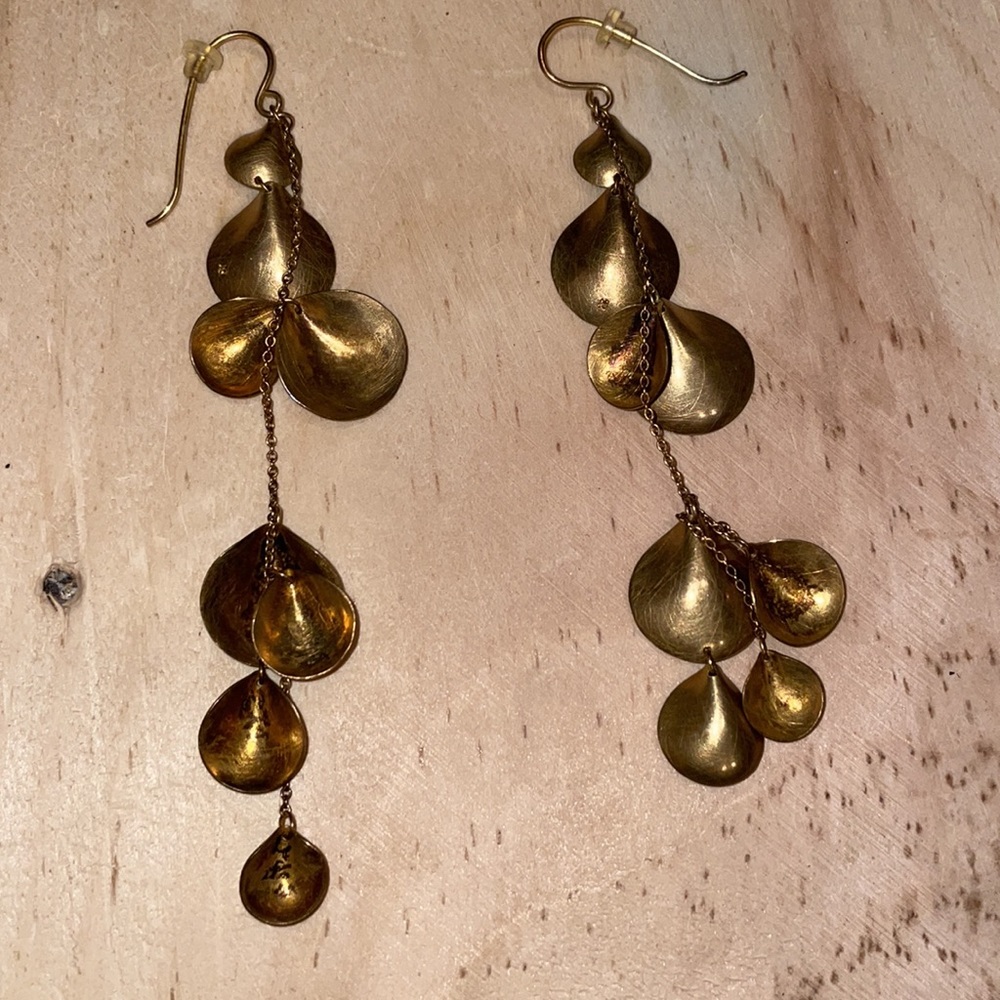 Handmade brass earrings